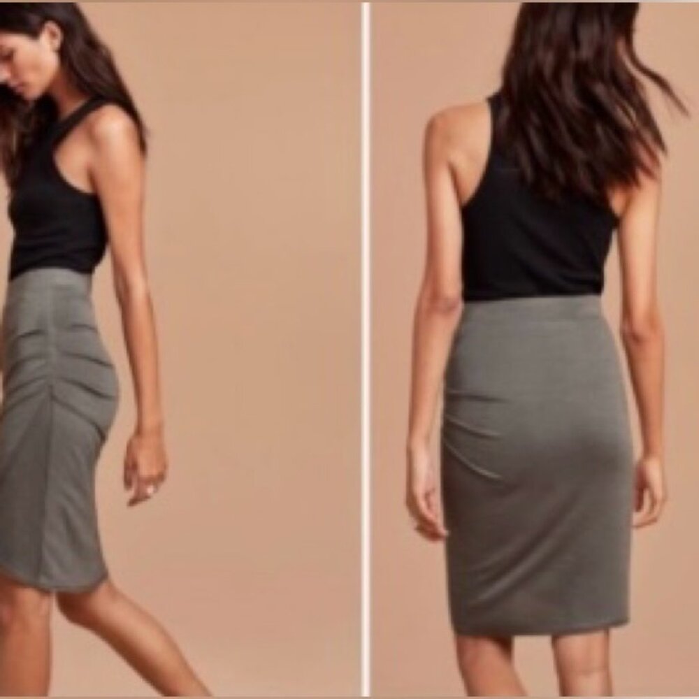 Aritzia Wilfred Free Heather Grey Tyra Skirt
